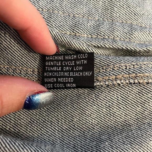 Denim Jacket Size Large Y2K Men’s Vintage. 1990s 2000s Hip Hop Jean Jacket - Picture 6 of 6